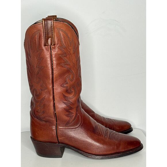 1990s Dan Post Brown Leather Western Cowboy Boots 10.5D main image 11